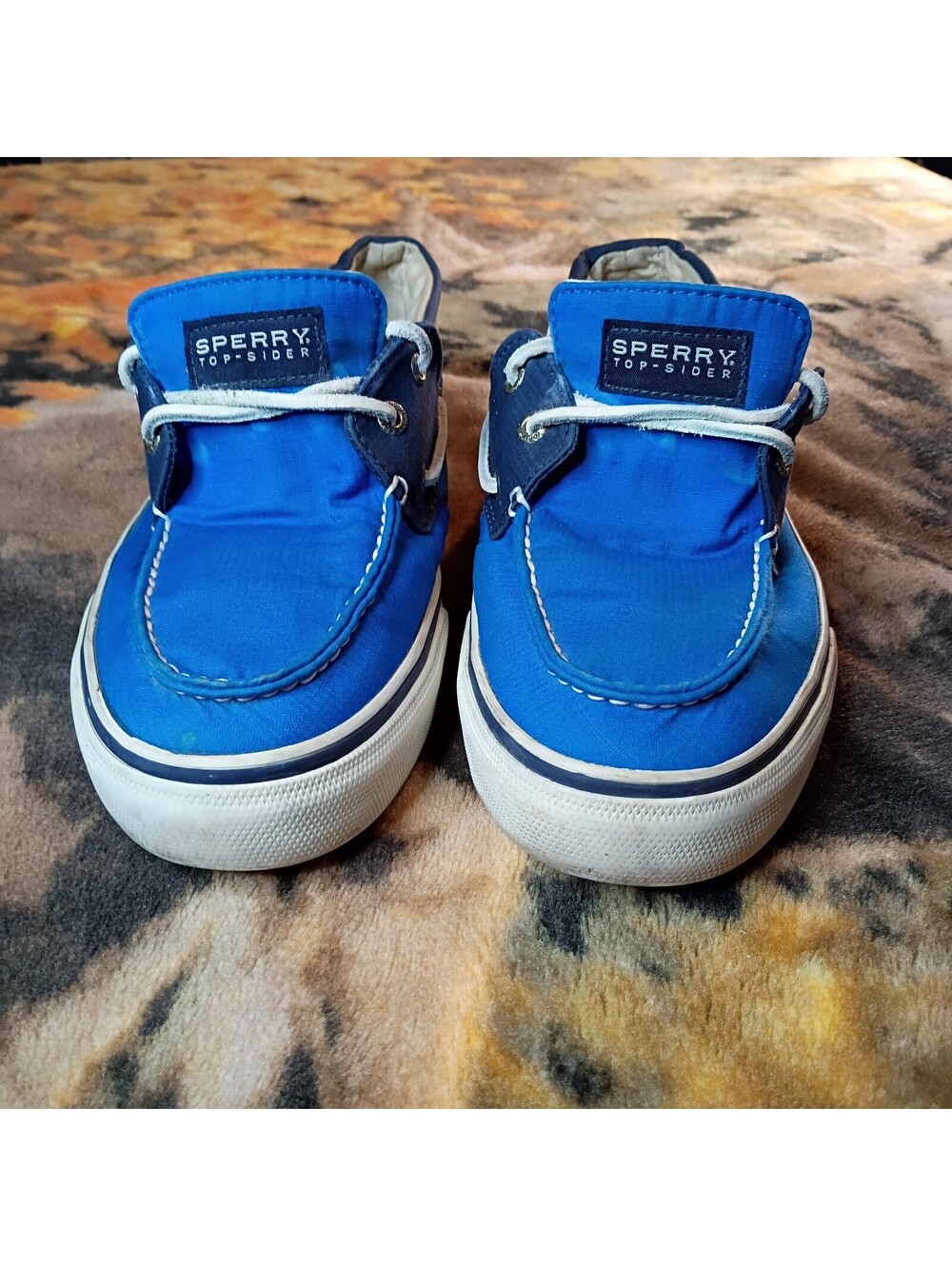 Sperry Top-Sider Men's Blue Canvas Boat Shoes Size 10.5